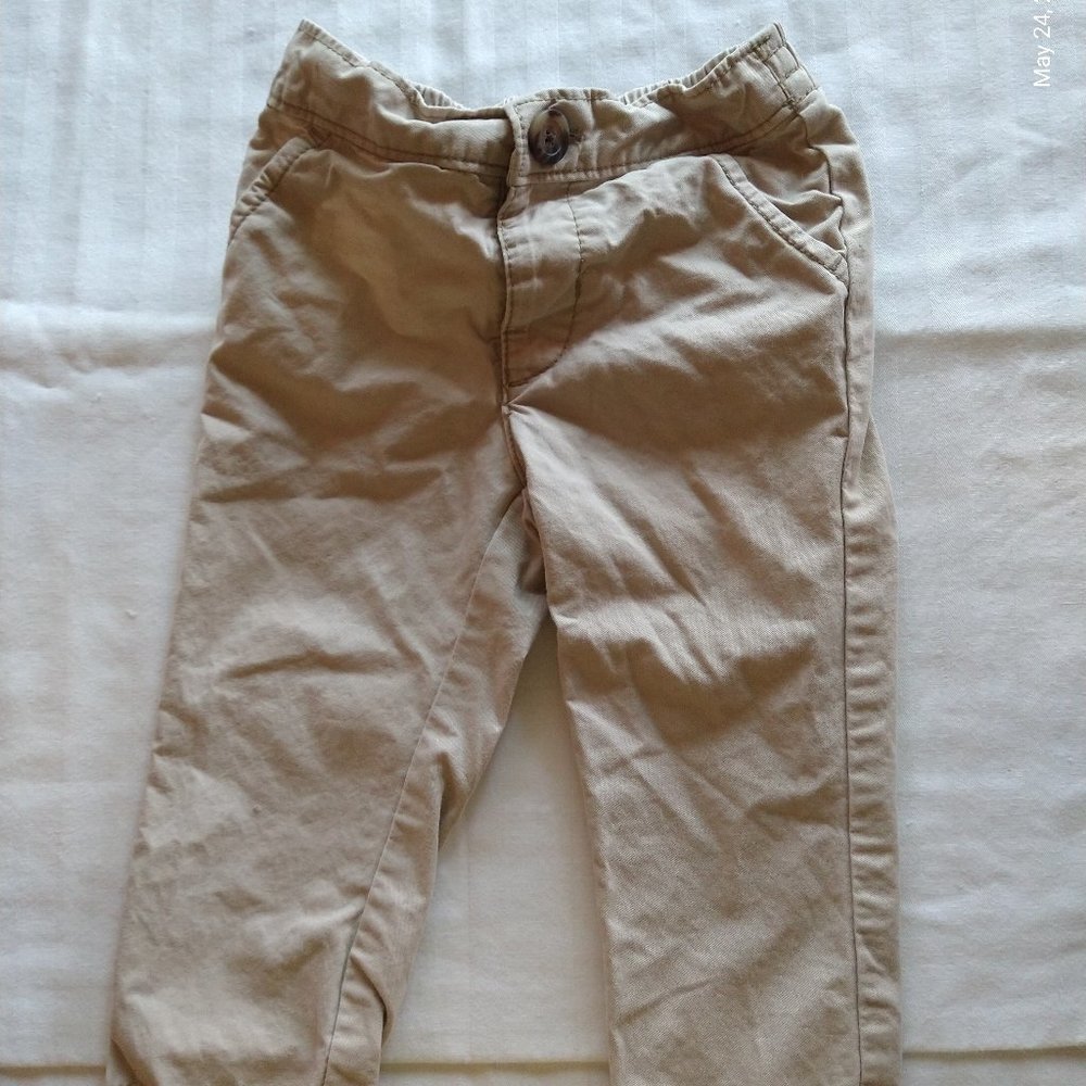 Infant casual pants, khaki, 6-12M